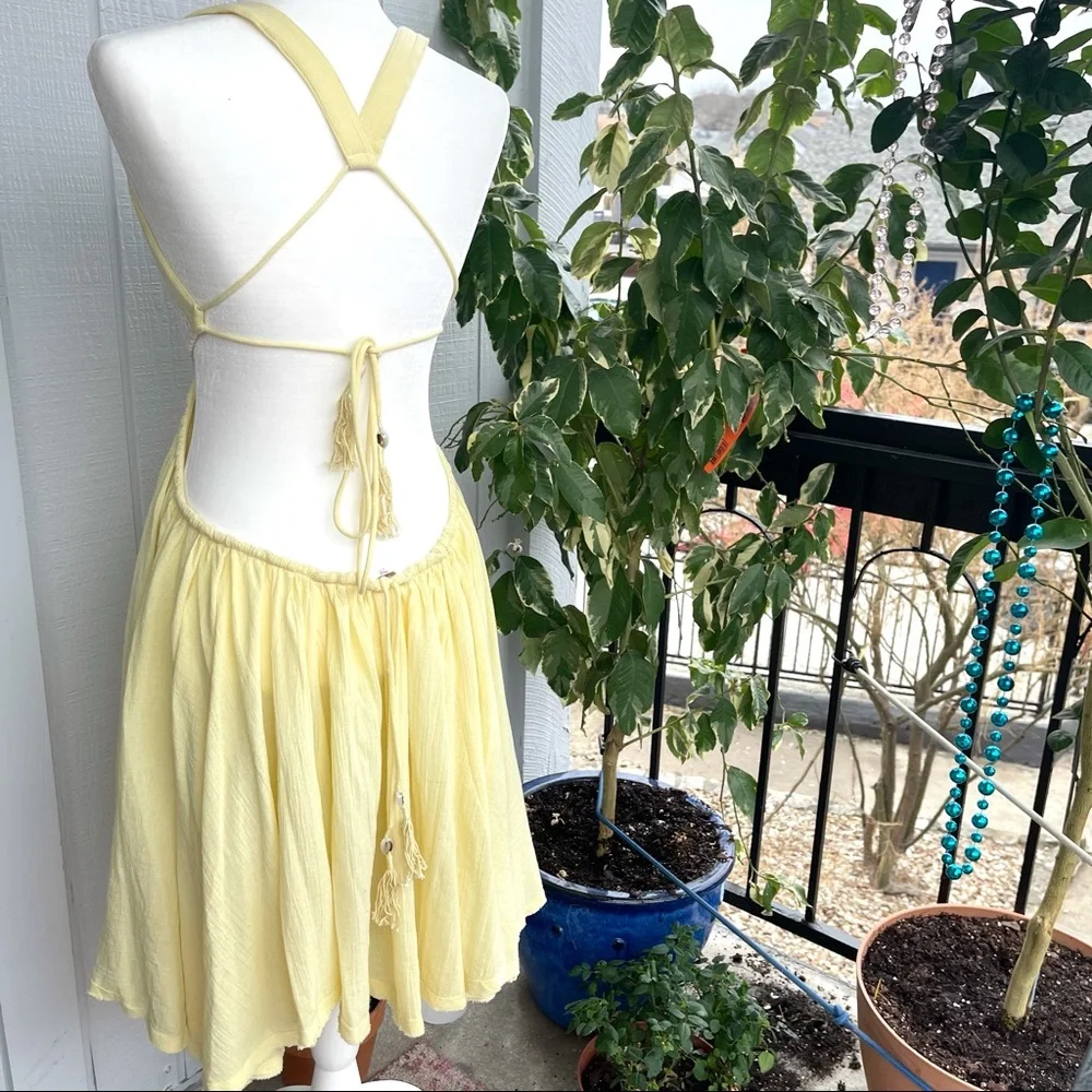 Yellow and white Free people summer dress - Picture 4 of 11